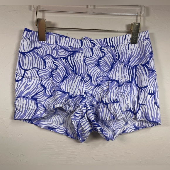 Lilly Pulitzer Pants - Lilly Pulitzer Sonya Rayon House Of Nemo Shorts White Palm Tree Fronds Size 2
